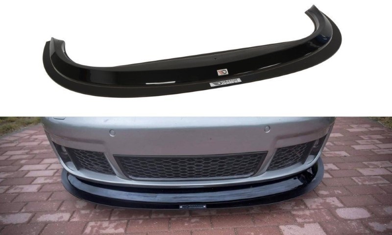 Hybride Voorspoiler passend voor Audi RS6 C5 Glanzend Zwart