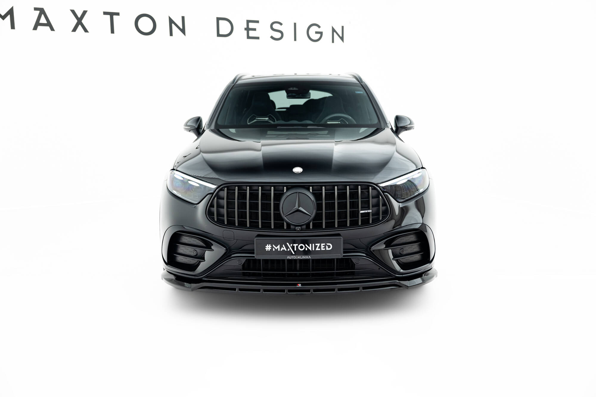 Voorspoiler passend voor Mercedes-AMG GLC 43 X254 Maxton Glanzend zwart