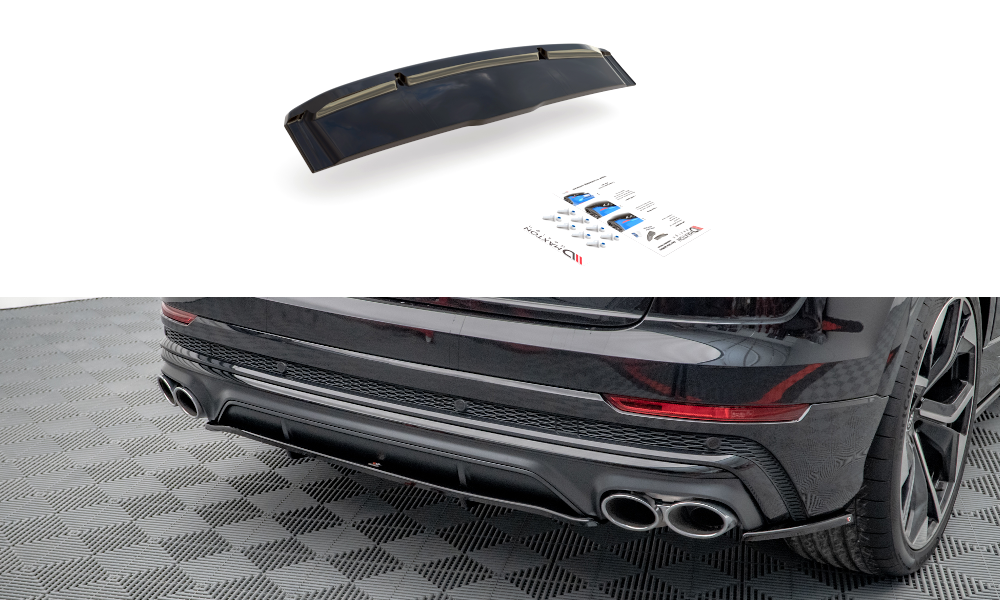 Diffuser passend voor Audi SQ8 Maxton Glans Zwart