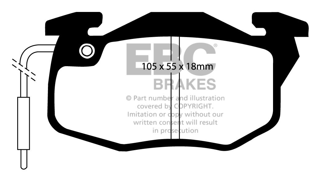 EBC Brakes RENAULT Espace 2.0 Quadra 88-91 Remblokken voorzijde