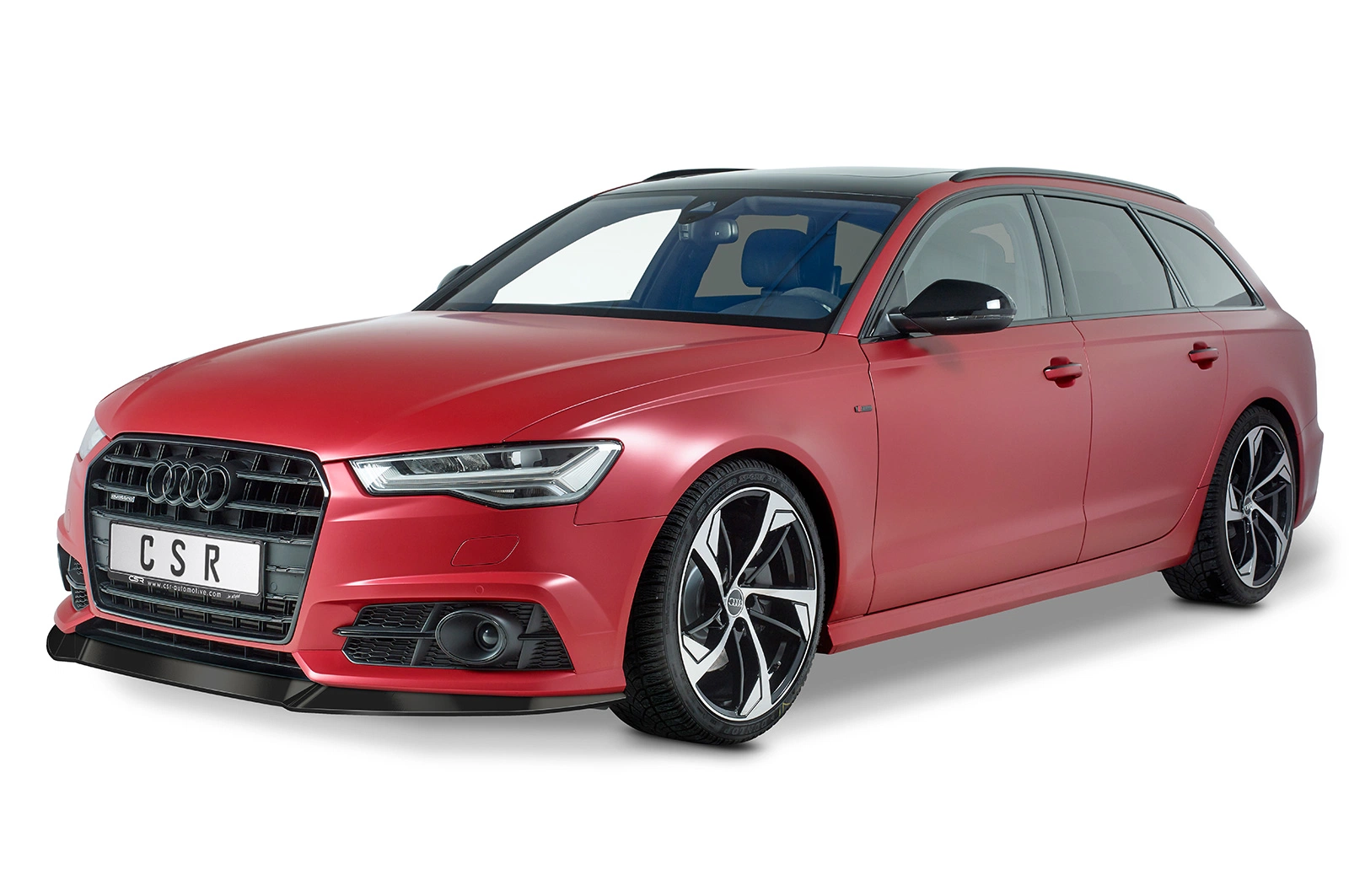 Voorspoiler passend voor Audi A6 C7 4G S-Line / S6 C7 4G Glans Zwart – 10/2014–2018