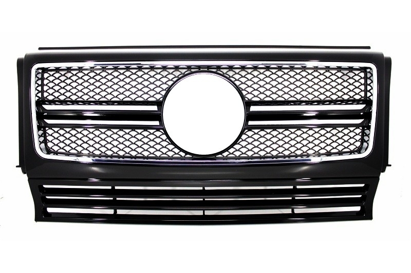 Grill passend voor Mercedes W463 G-Klasse 90-14 G65 A-Design Piano Zwart/Chroom