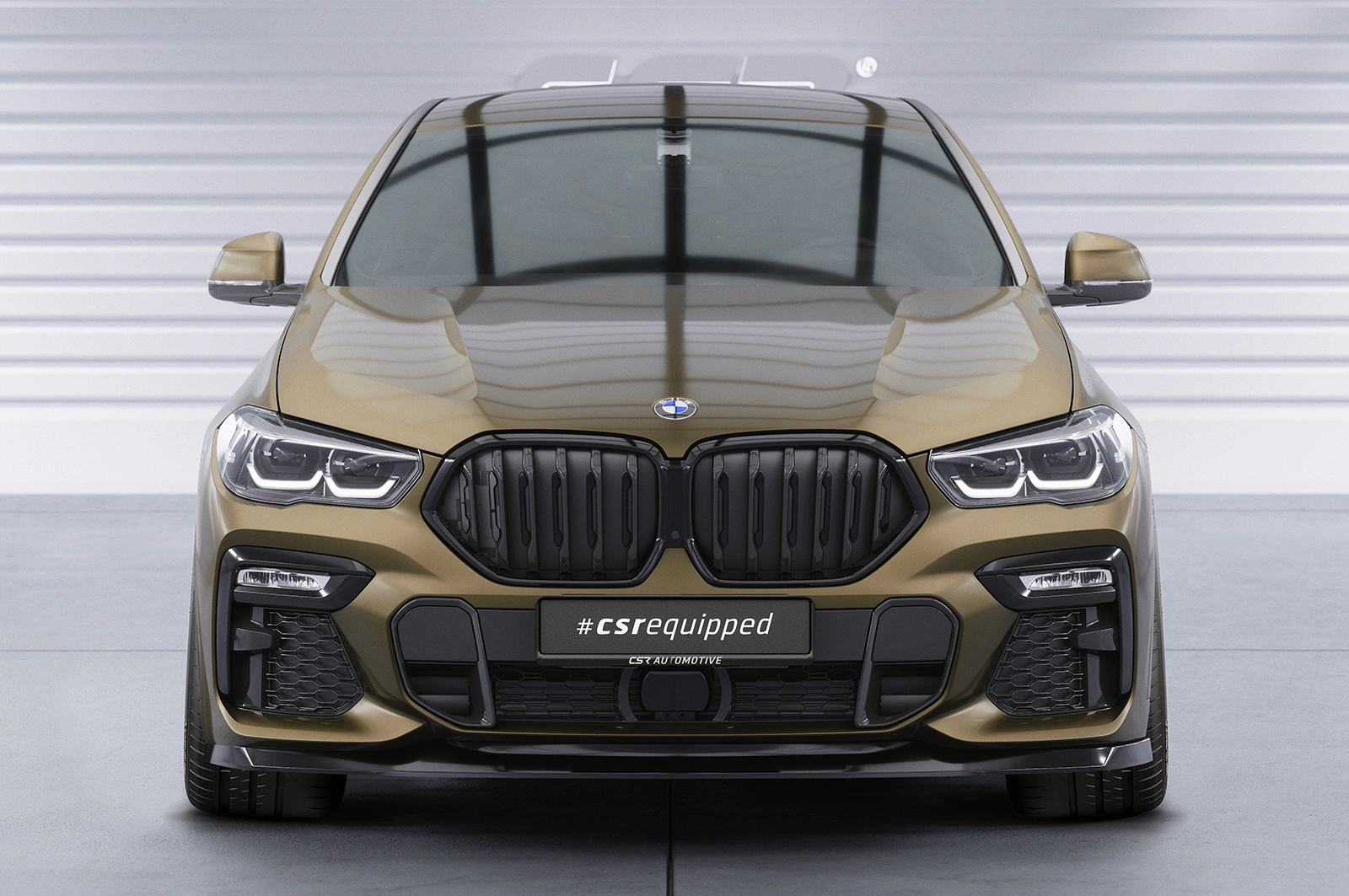 Voorspoiler passend voor BMW X6 (G06) M-Paket / M50i Glans Zwart van CSR Automotive (2019-)