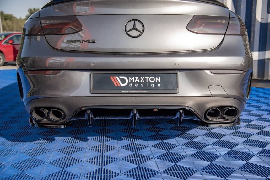 Diffuser passend voor Mercedes E W213 Coupé E53 AMG Maxton Design glans zwart