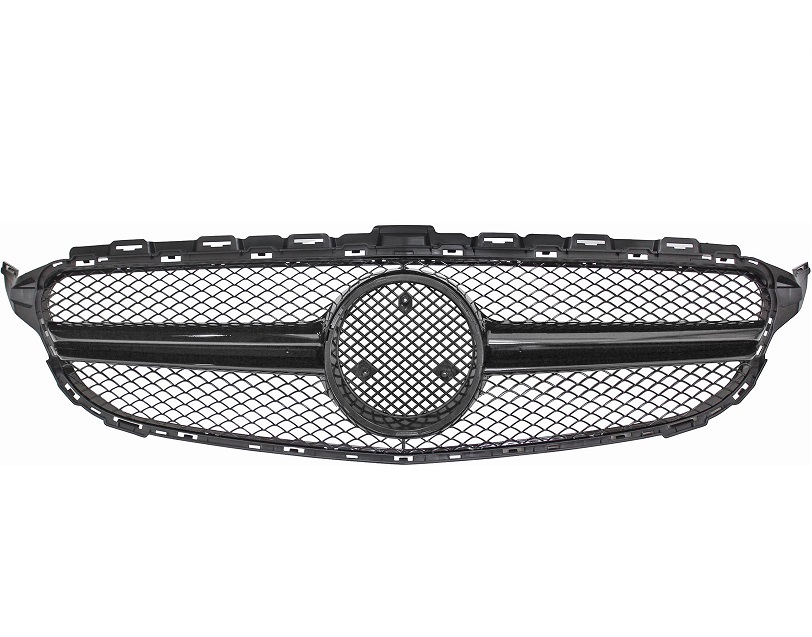 Grill passend voor Mercedes W205 AMG look Zwart