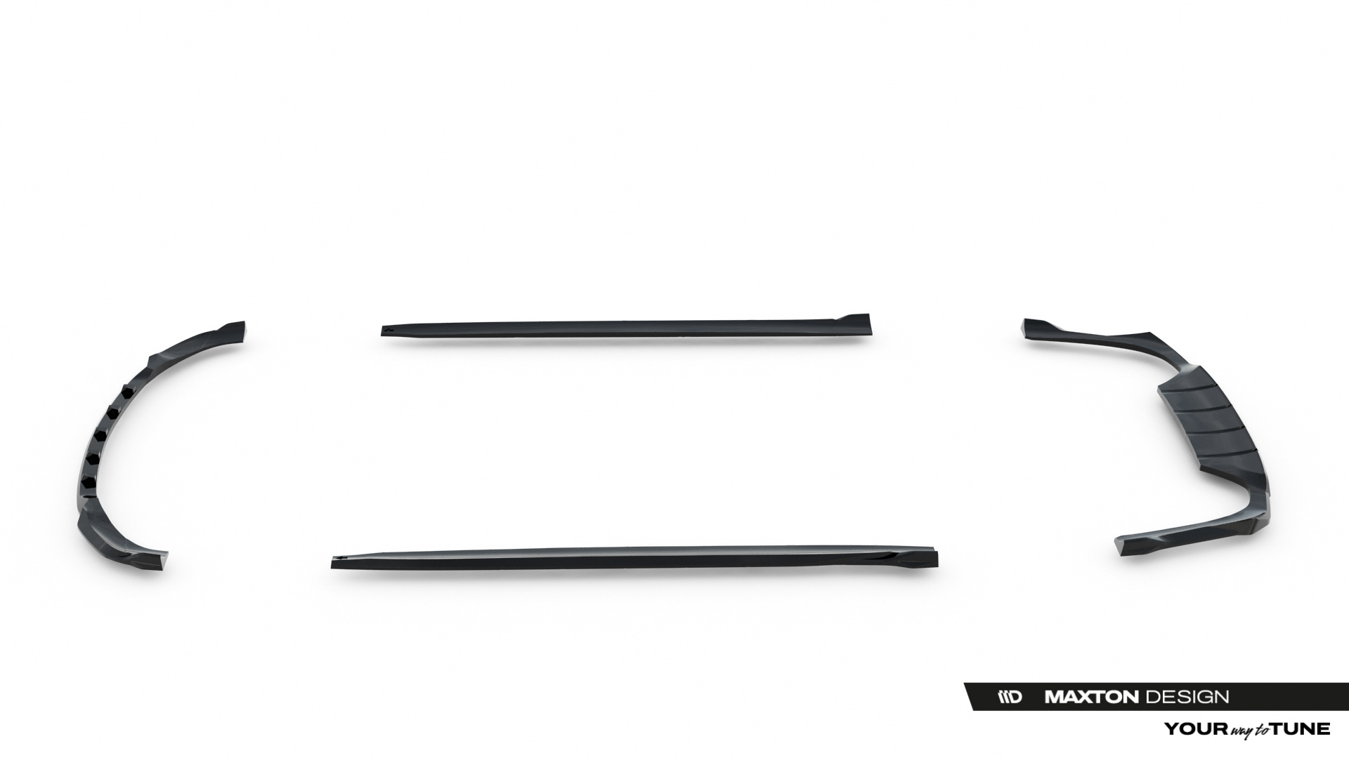 Bodykit passend voor Mercedes-AMG E53 Sedan W214 Maxton Glans Zwart