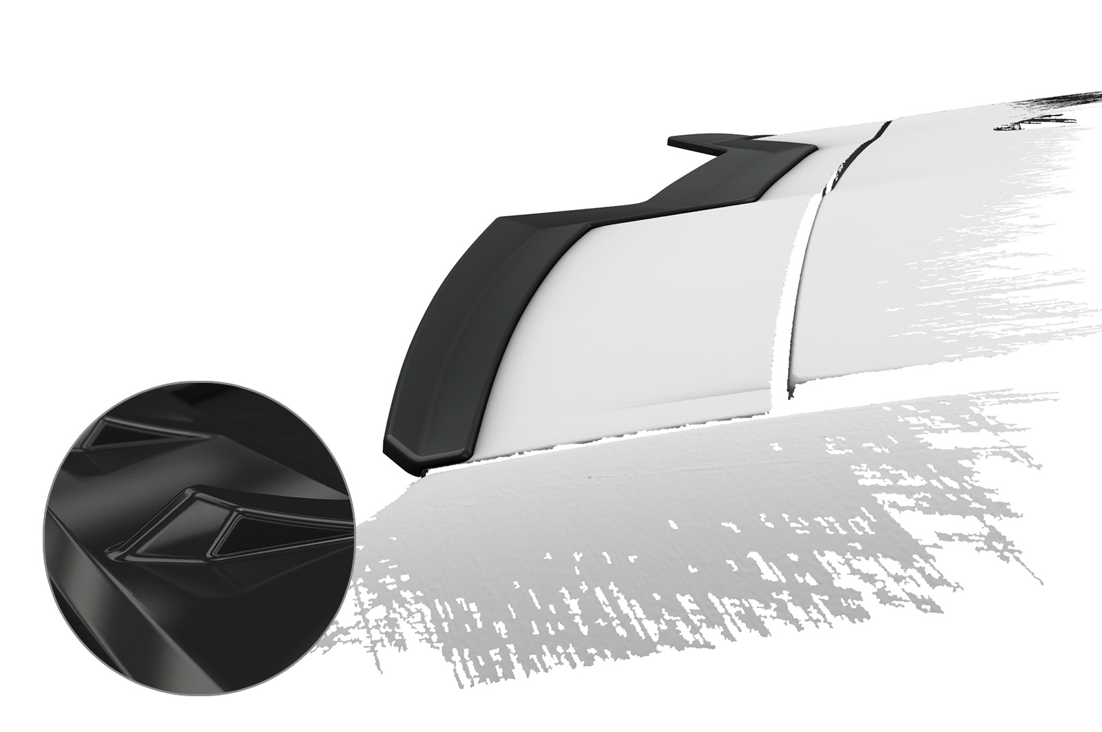 Spoiler passend voor BMW X6 (G06) CSR glans Zwart