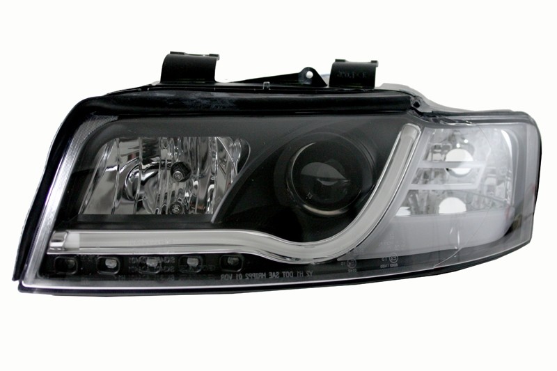 Koplampen passend voor Audi A4 8E 01-04 Tube Light LED Zwart