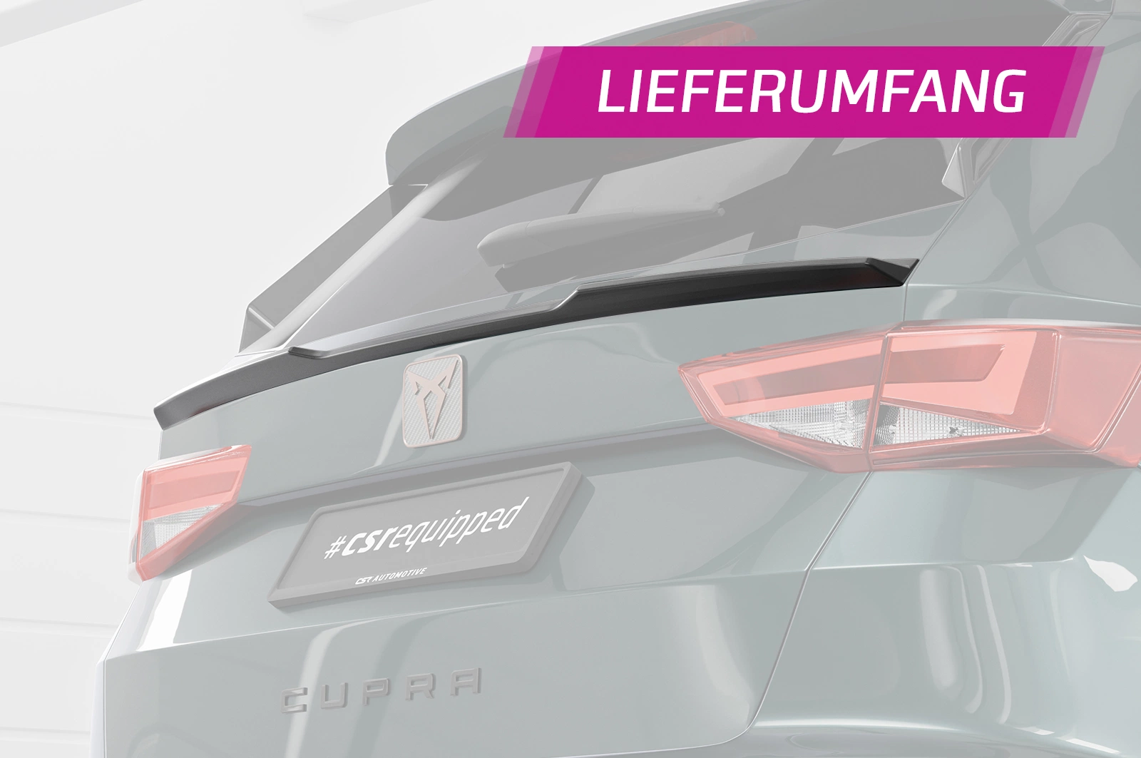 Achterspoiler Cupra / Seat Ateca glans zwart