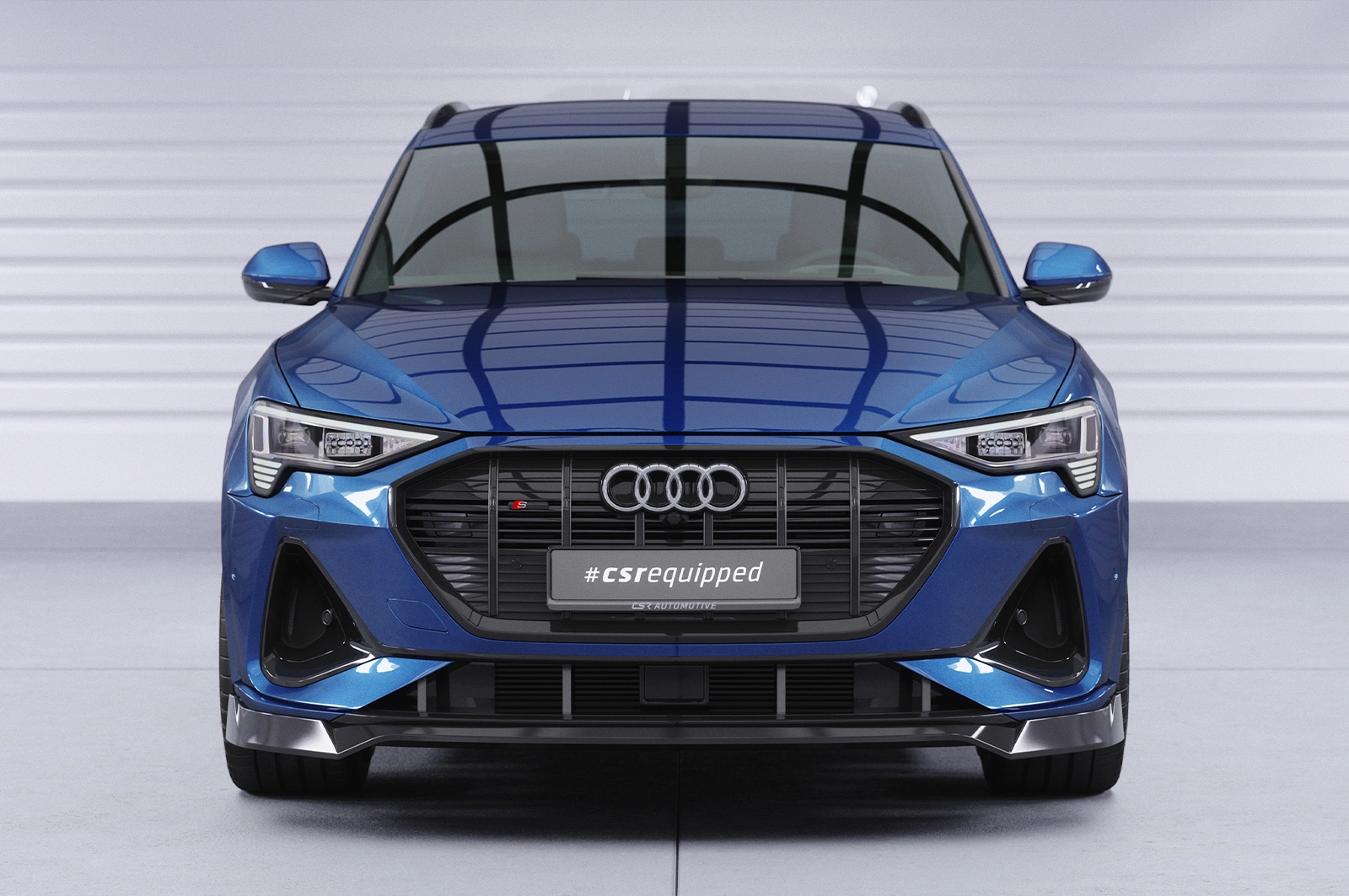 Voorspoiler passend voor Audi e-tron GE CSR glans zwart