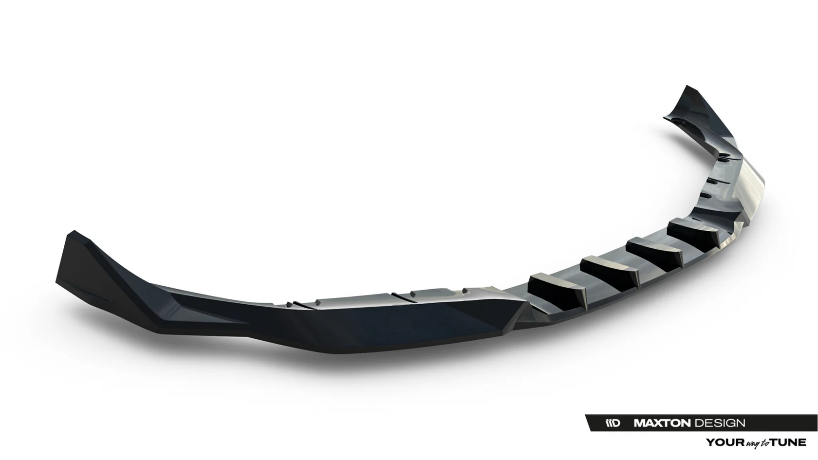 Voorspoiler passend voor BMW M5 F90 Maxton Glans Zwart V.3