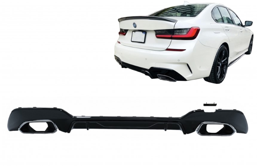 Diffuser passend voor BMW 3 Serie G20 / G21 / G28 340i Look Duplex incl Sierstukken