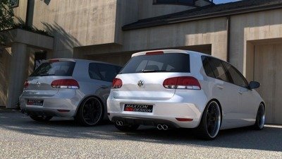Diffuser passend voor VW Golf 6 Met 2 Uitlaatgaten Glans Zwart