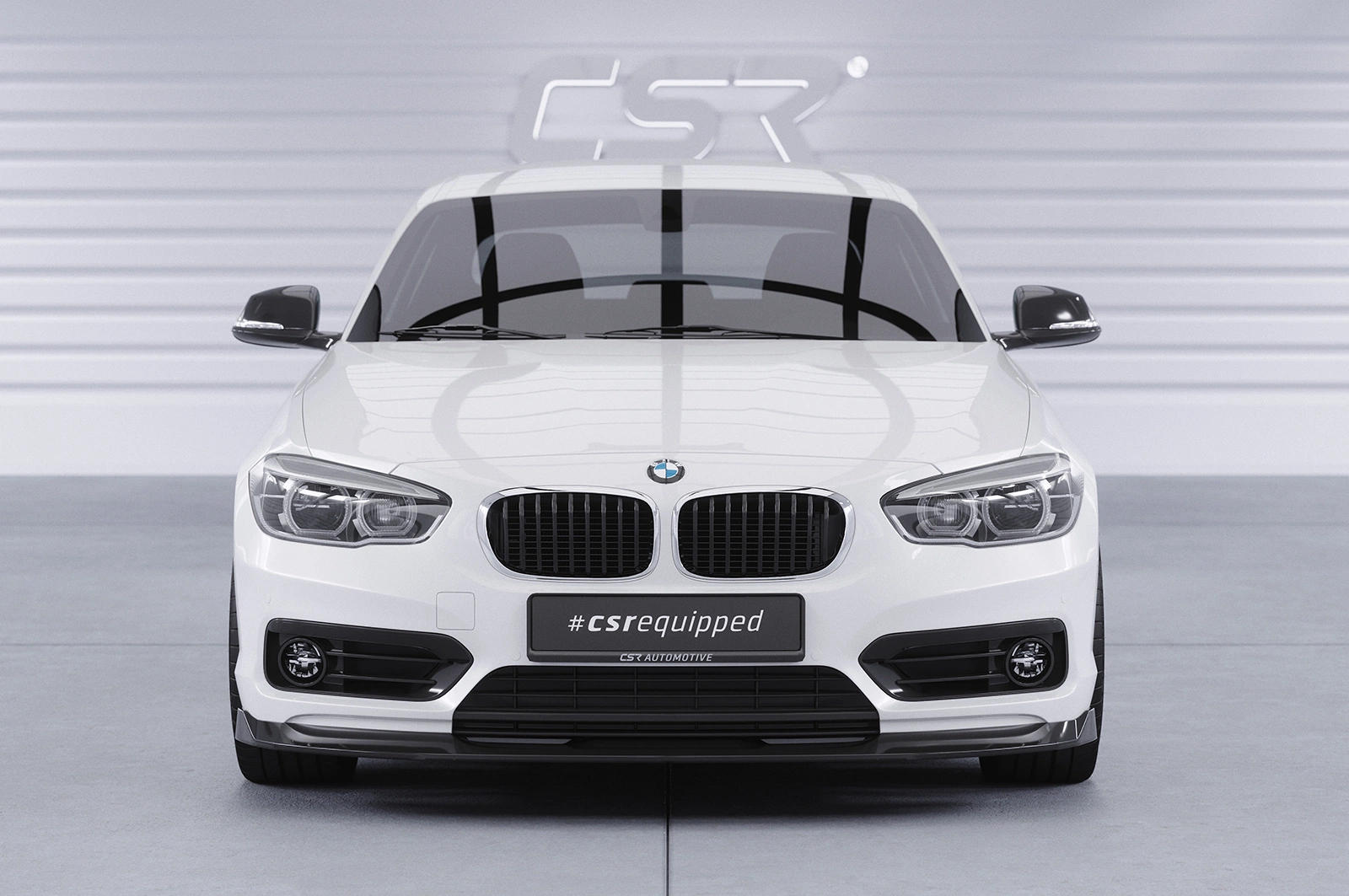 Voorspoiler passend voor BMW 1-Serie F20 / F21 LCI 01/2015-06/2019 Glans Zwart CSR