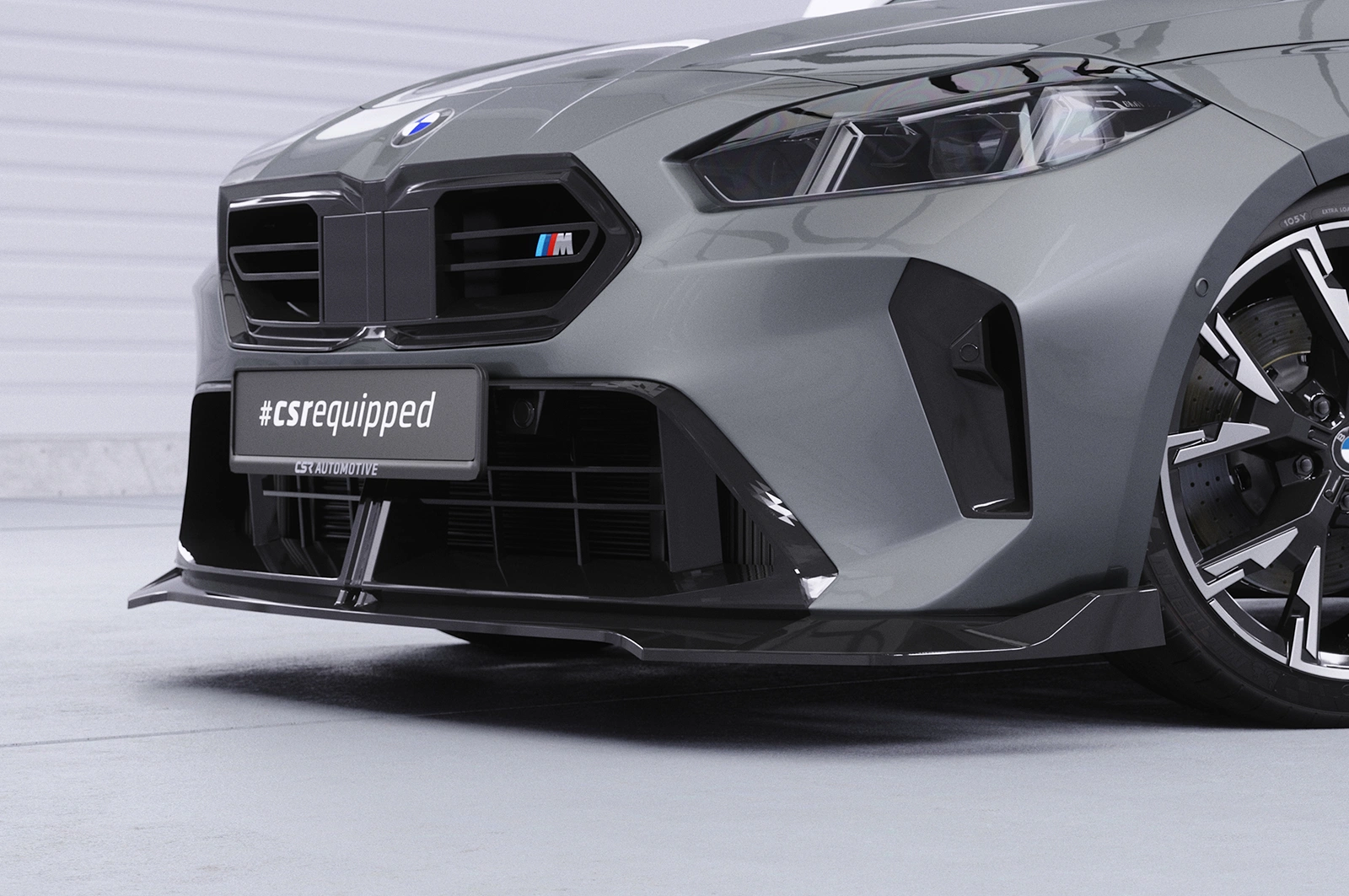 Voorspoiler passend voor BMW 1er F70 / 2er F74 Glans Zwart (2024)