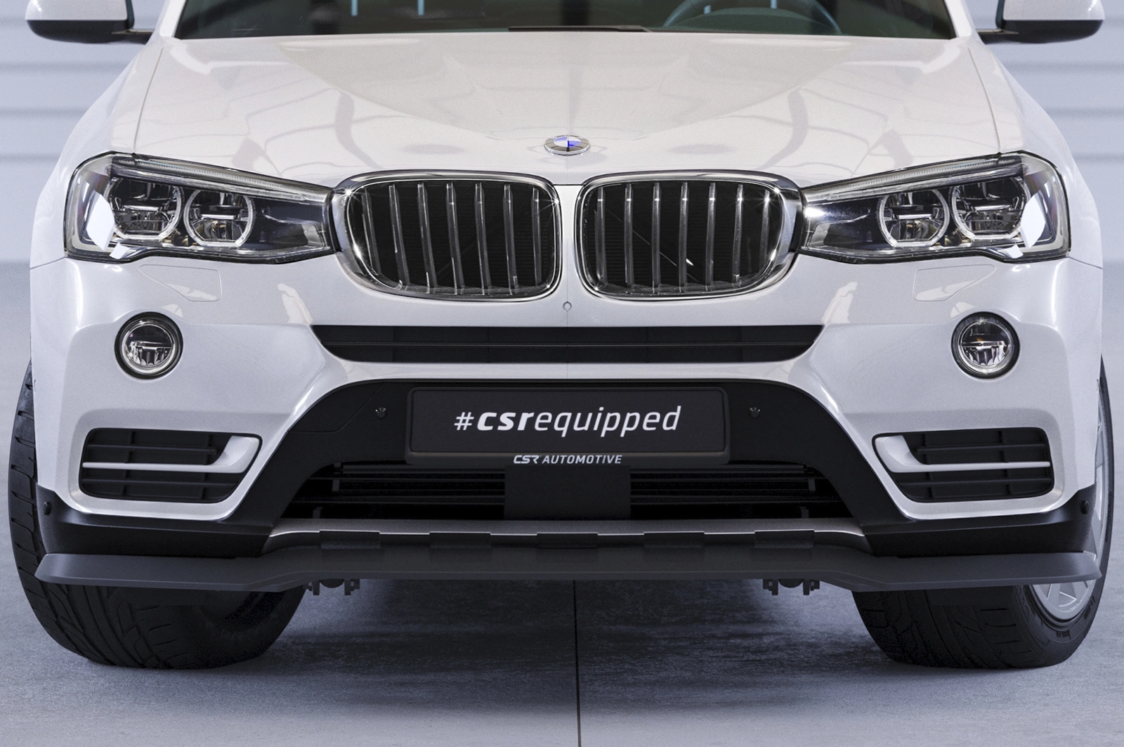 Voorspoiler passend voor BMW X3 (F25) LCI Glans Zwart – CSR Automotive