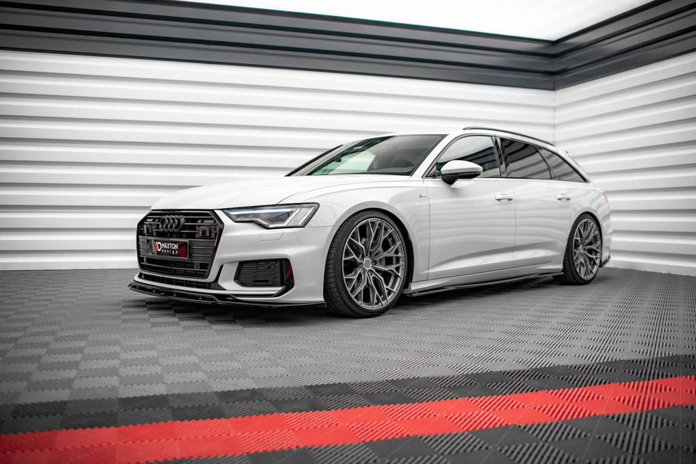 Zijskirts passend voor Audi A6 S-Line / S6 C8 Maxton Glans Zwart
