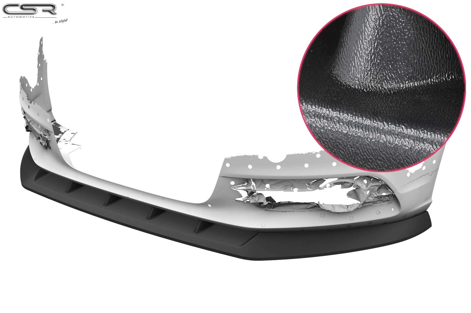 Voorspoiler passend voor Audi A6 C7 4G Mat Zwart