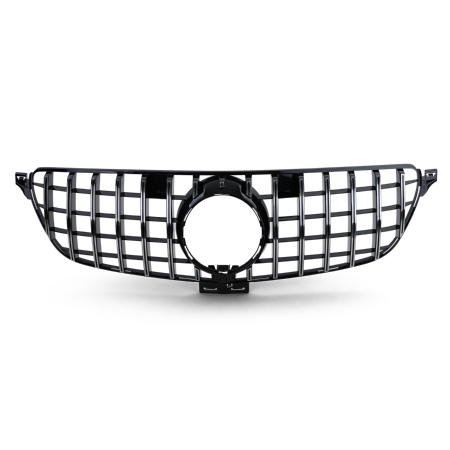 Grill passend voor Mercedes GLE W166 SUV (15-18) GT-R Panamericana Design Glans Zwart