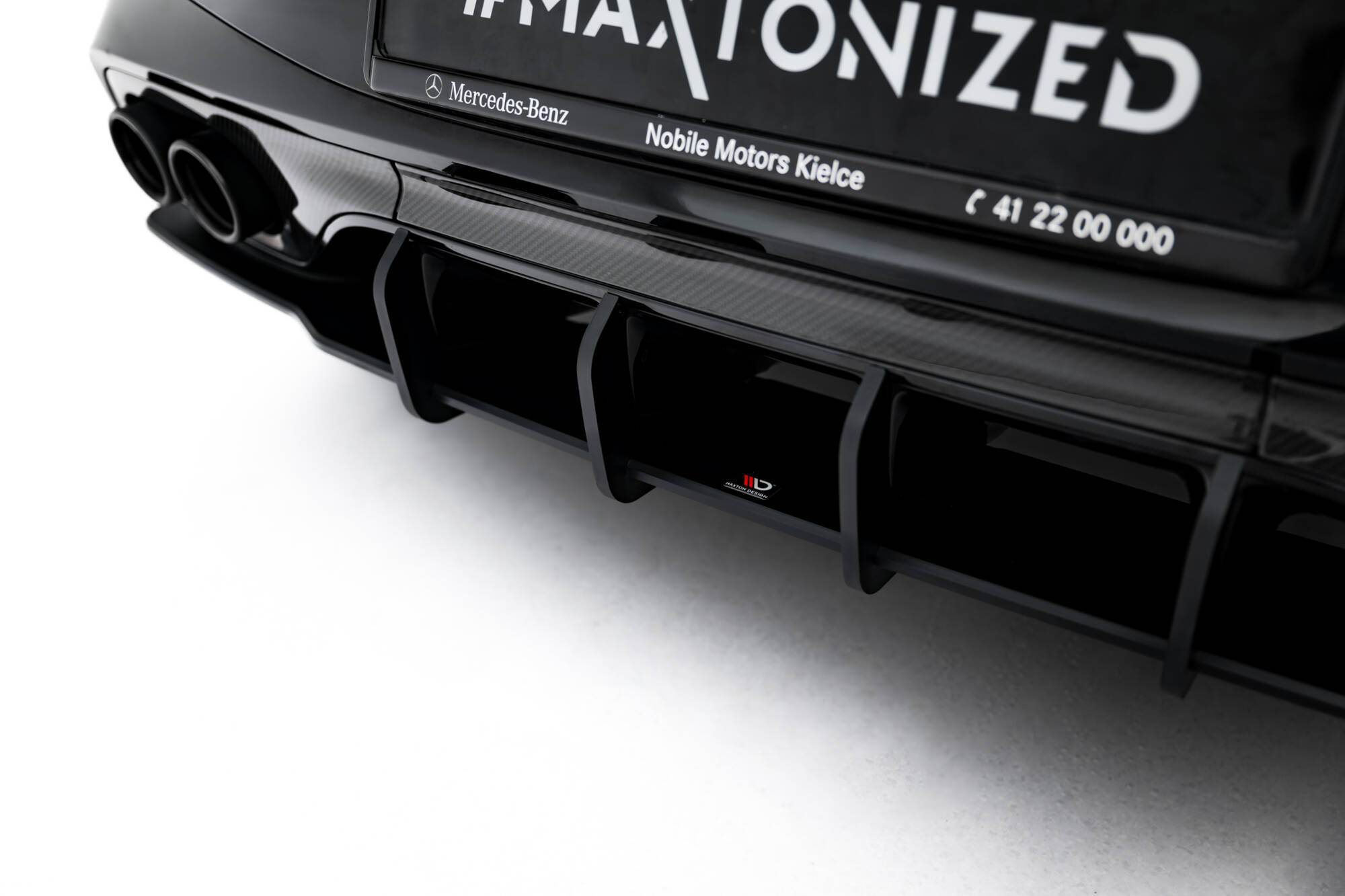 Street Pro Achter Diffuser passend voor Mercedes-AMG CLE 53 C236 Maxton Glanzend zwart