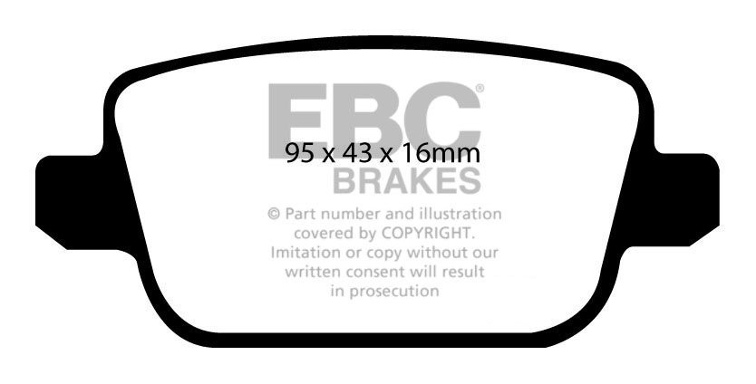 EBC Brakes VOLVO S80 2.0 TD 2008-.. Remblokken achterzijde