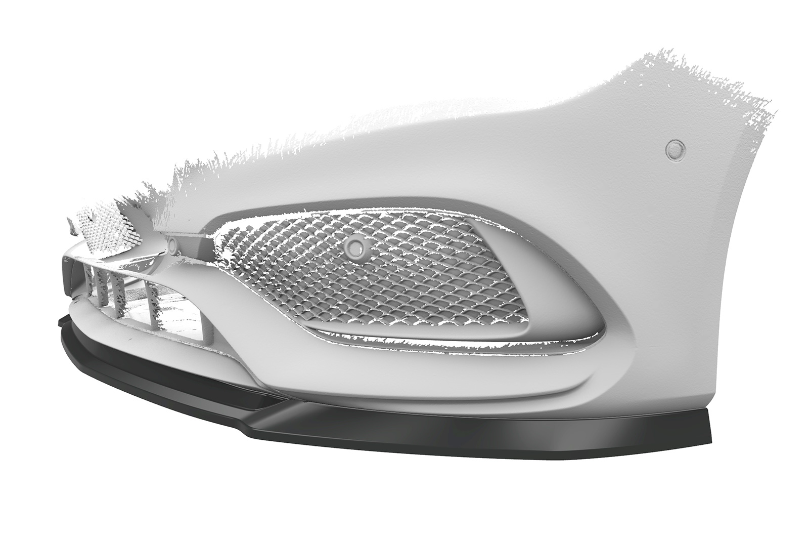 Voorspoiler passend voor Mercedes Benz CLA AMG Pakket C117 X117 CSR Glans Zwart