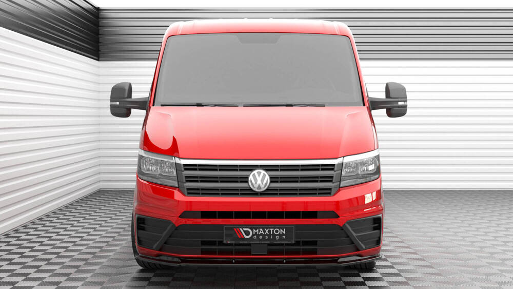 Voorspoiler passend voor VW Crafter MK2 2017- .. Maxton Glans Zwart V.1