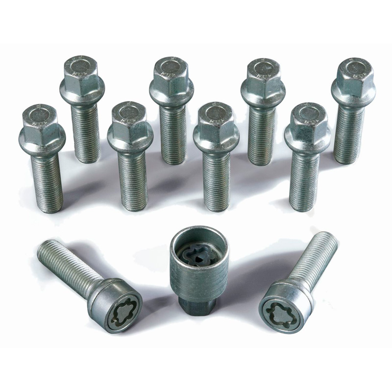 H&R Wielboutenset bolkonisch R15 M14x1.50 - Lengte 40mm - 10 stuks - incl. wielsloten