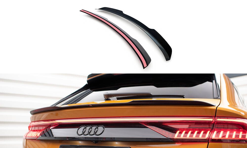 Spoiler passend voor Audi Q8 S-Line / SQ8 Maxton Glans Zwart