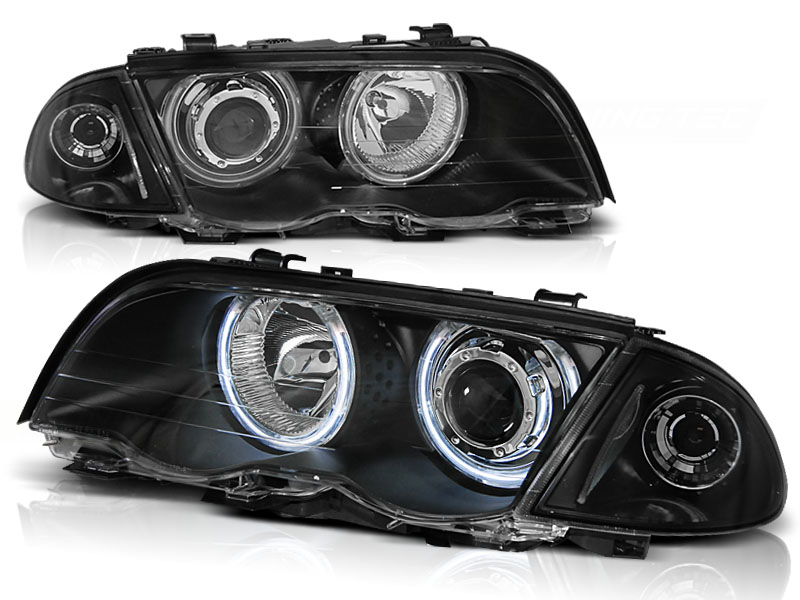 Koplampen passend voor BMW E46 98-01 Sedan/Touring CCFL Zwart