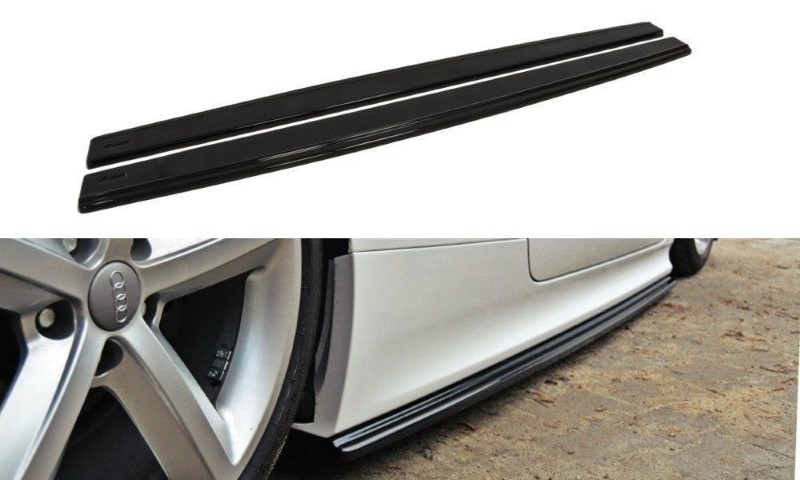 Zij Skirts Diffuser passend voor Audi TT RS 8J Glanzend Zwart