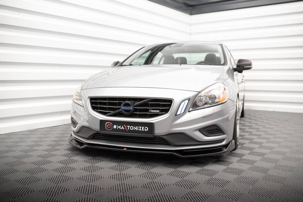 Voorspoiler V.2 Volvo S60 R-Design Maxton Glans Zwart