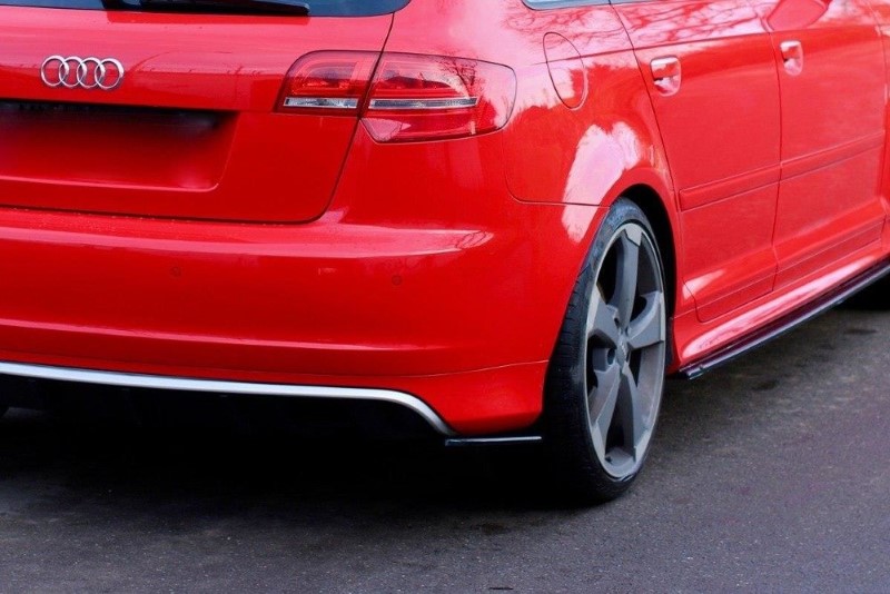 Achterzijde Spoiler passend voor Audi RS3 8P Glanzend Zwart