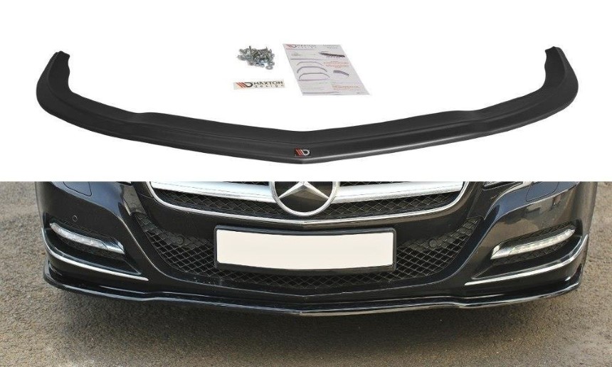 Voorspoiler passend voor Mercedes CLS W218 Maxton Design glans zwart