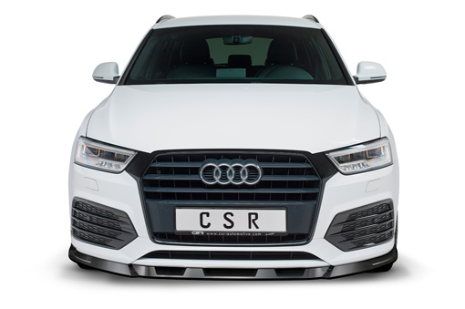Voorspoiler passend voor Audi Q3 (8U) Glans Zwart
