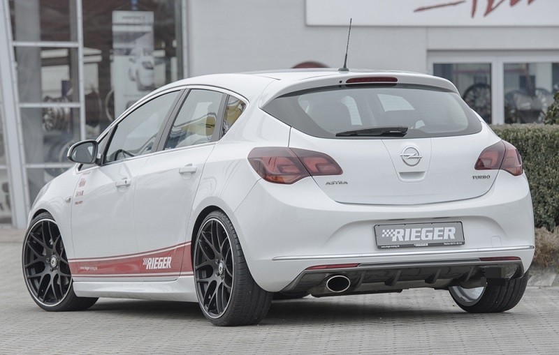 Achterbumper Diffuser Carbon-look Rieger Opel Astra J 5-deurs