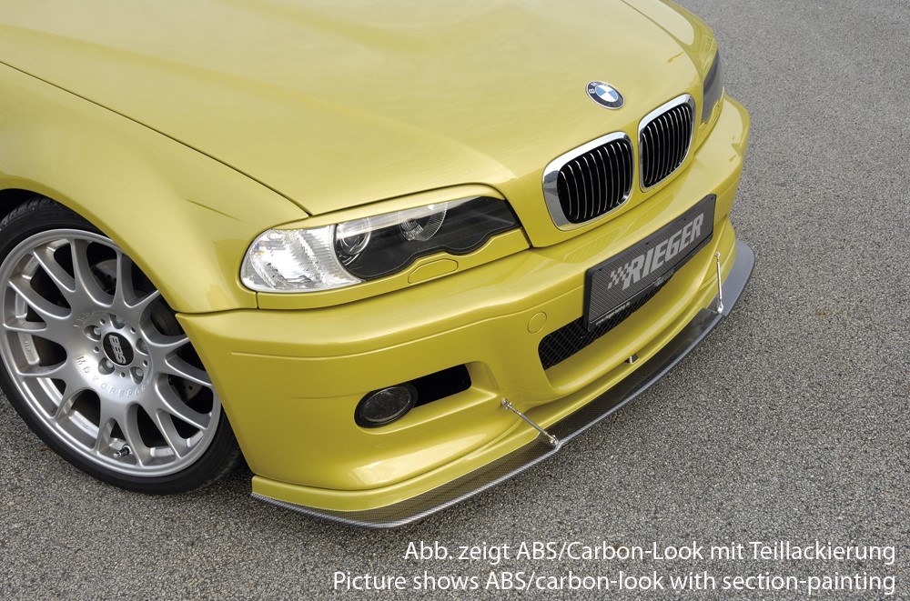 Voorspoiler passend voor BMW E46 Coupe/Cabrio Rieger vlakke versie