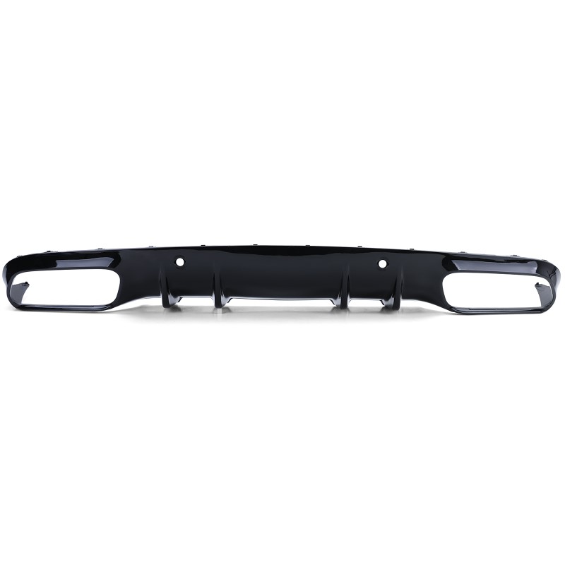 Diffuser passend voor Mercedes C205 A205 Coupe / Cabrio 15-19 C43 Design Zwart