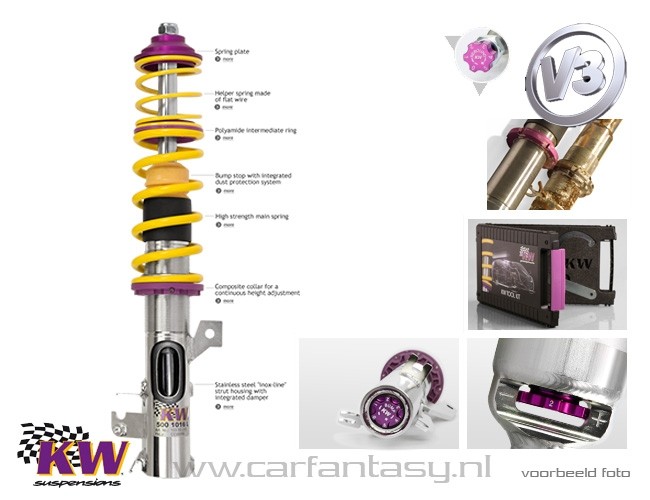 Schroefset KW V3 inox Porsche Boxster 986 2.7 -1998