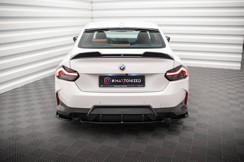 Diffuser passend voor BMW 2 Serie G42 Coupe M Pakket Maxton Glans Zwart