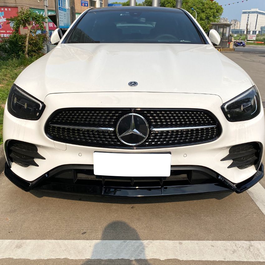 Voorspoiler passend voor Mercedes E Klasse W213 / C238 AMG Pakket FL Glans Zwart