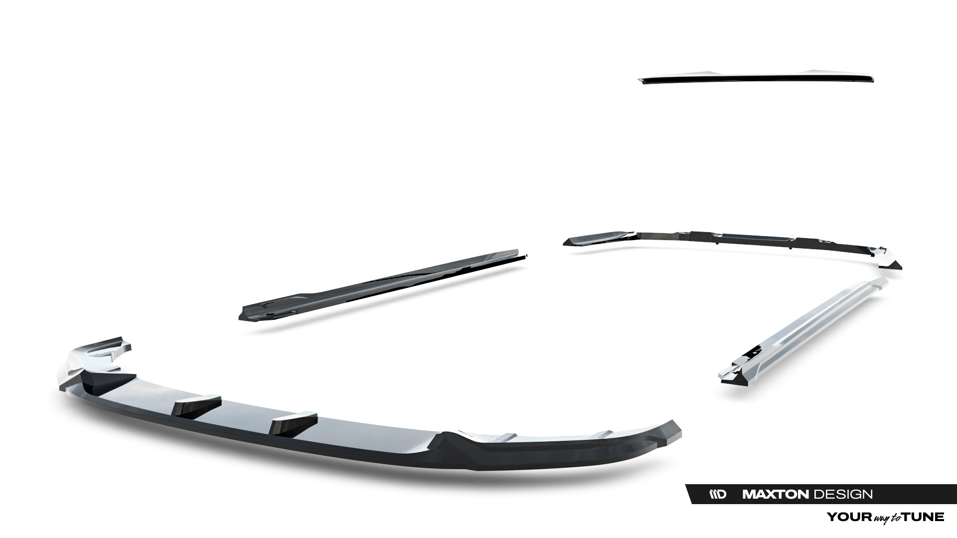 Bodykit passend voor BMW 5-serie G60 M-Pack Maxton Glanzend zwart V.1