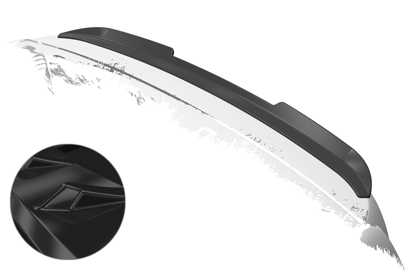 Spoiler passend voor VW Caddy 4 (Typ SA) CSR glans Zwart