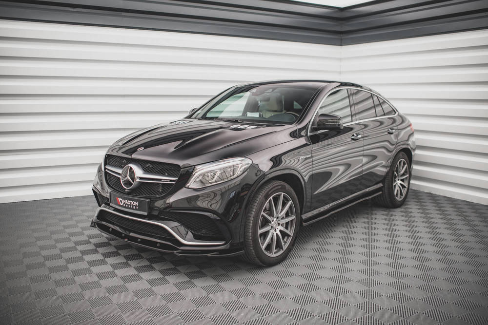 Zijskirts passend voor Mercedes GLE 63 AMG Maxton Design glans zwart
