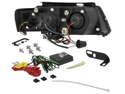 Koplampen passend voor VW Passat 3B 96-00 Devil Eyes real DRL LED Zwart