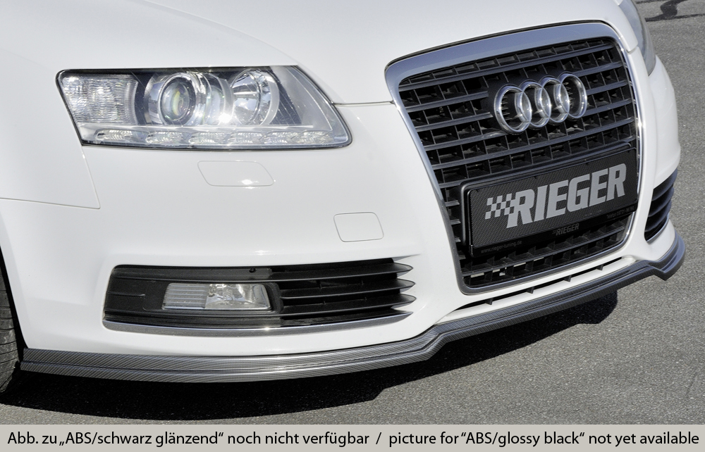 Voorspoiler passend voor Audi A6 C6 08-11 Glans Zwart