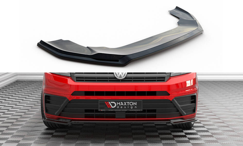 Voorspoiler passend voor VW Crafter MK2 2017- .. Maxton Glans Zwart V.2