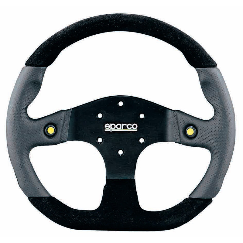 Sparco Universeel Sportstuur L999 - Zwart Suède & Grijs Leder - Diameter 330mm