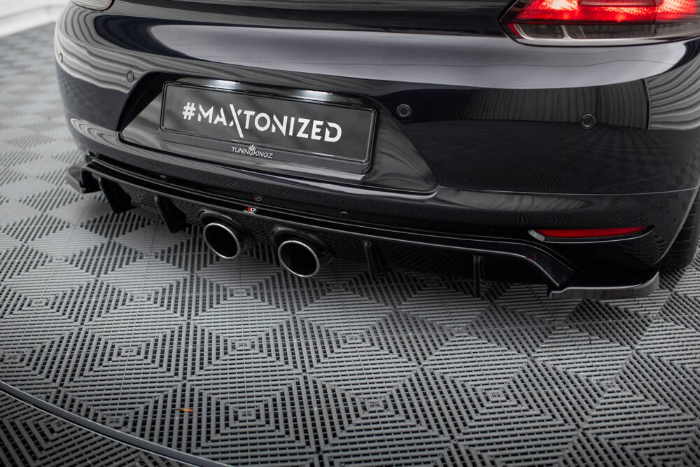 Diffuser passend voor Volkswagen Scirocco Maxton Glans Zwart R32 Look