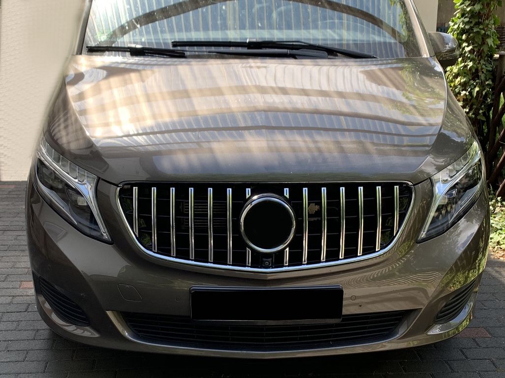 Grill passend voor Mercedes V-Class W447 Facelift (2019-..) GTR Chroom/Zwart